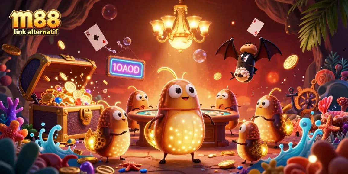 Experience winning with m88 link alternatif in a vibrant casino inspired by glowworms and a bat dealer.