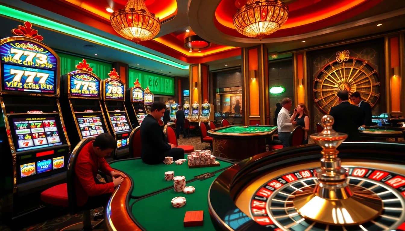 Experience the excitement of 789pa.in.net with vibrant casino visuals of poker, slot machines, and roulette.