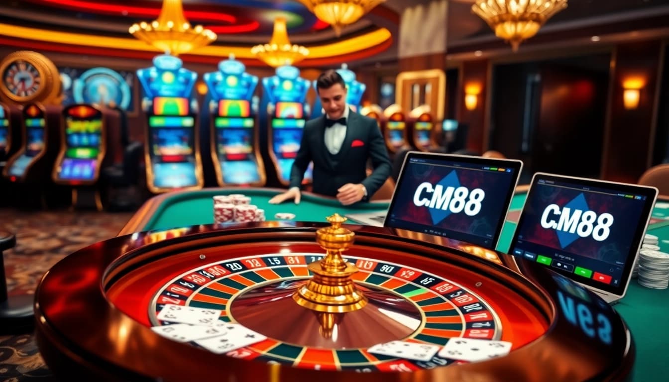 Experience the thrill of gaming at CM88 with vibrant casino tables and engaging gameplay.