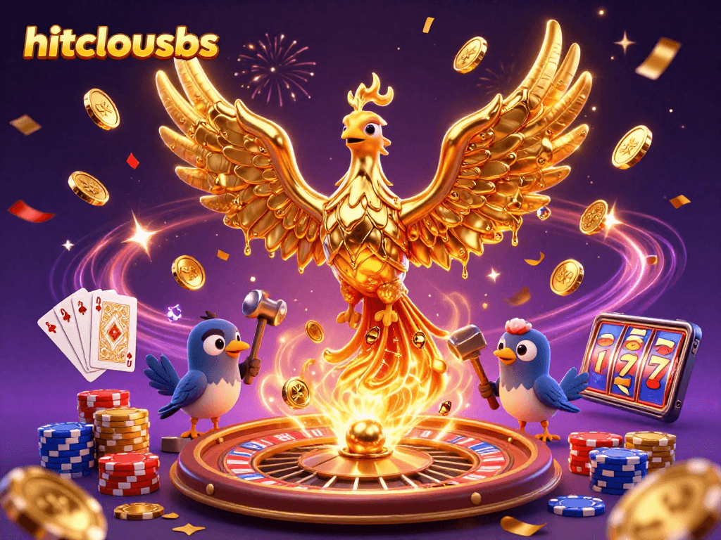 Experience thrilling wins at hitclubsbs with a phoenix of gold, rolling roulette, and casino excitement.