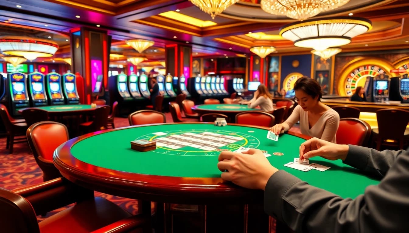 Experience the thrill of Khuyến Mãi Nạp Lần Đầu 68GB with eager players at a casino table.