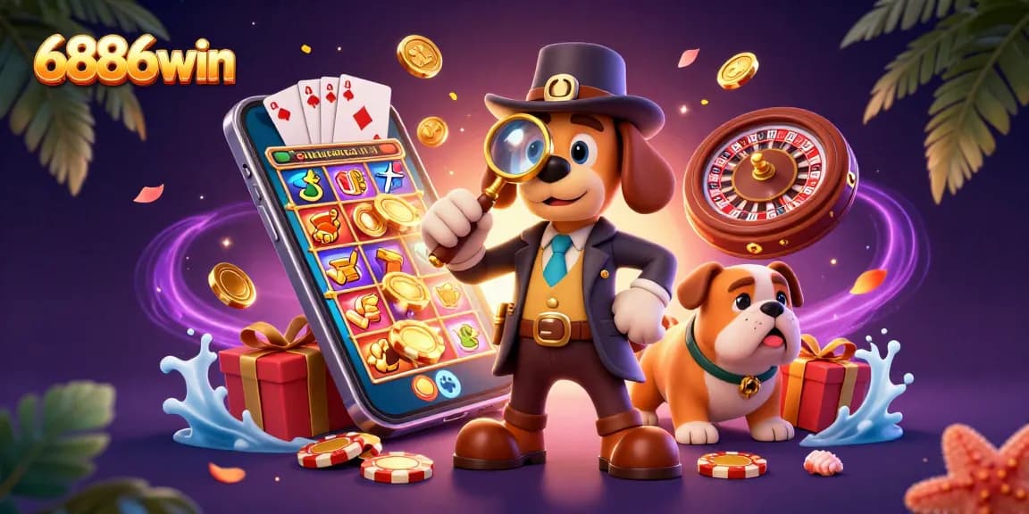 Spin the reels and win big with 6886win as a detective solves casino mysteries amid poker chips and treasures.