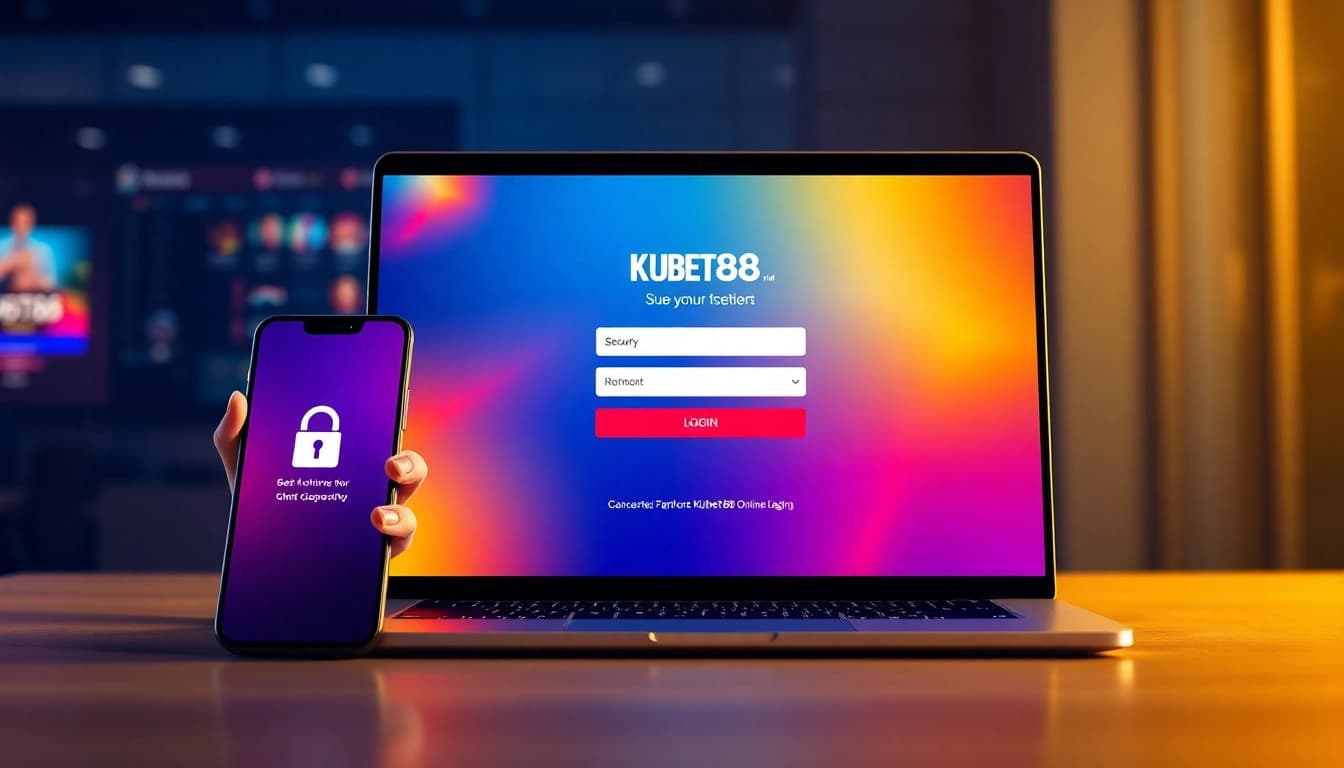 Engaging KUBET88 login screen, highlighting secure access to online betting.