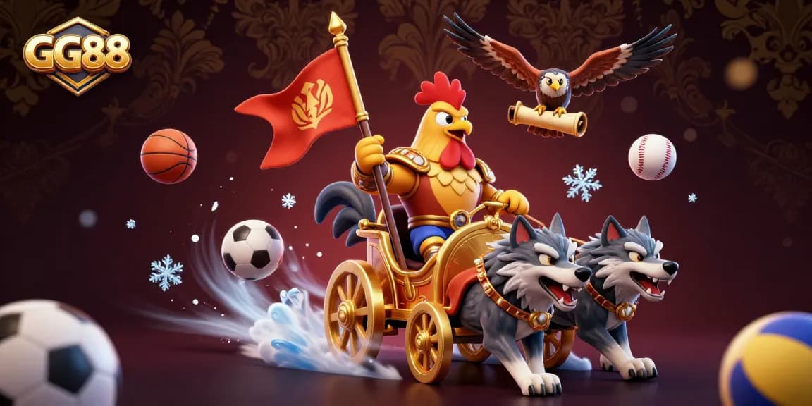 Experience the thrill of GG88 with this dynamic illustration showcasing sports betting excitement and immersive gameplay