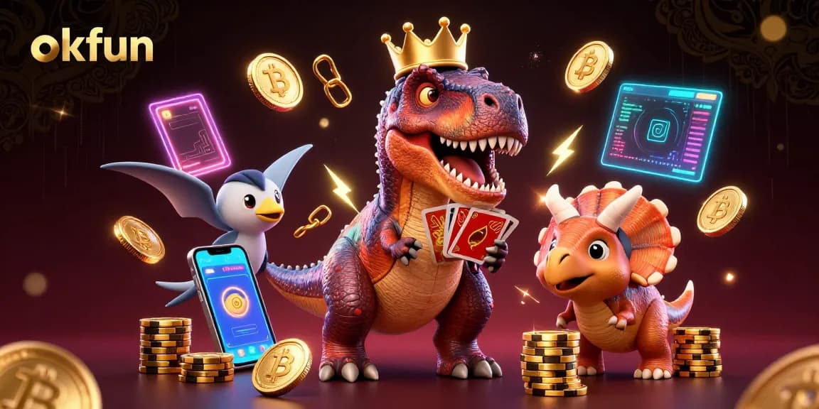 Engage in the thrilling world of okfun with 3D characters, vibrant casino games, and crypto elements.