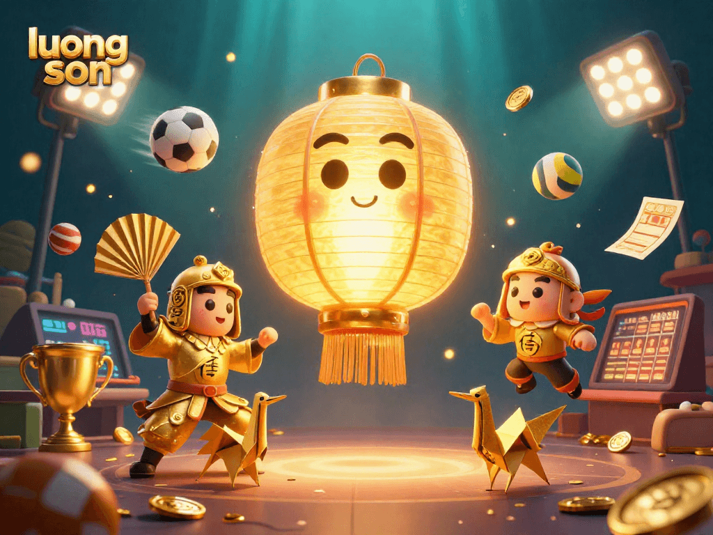 Experience thrilling moments with luong son as a glowing spirit guides a vibrant casino scene.