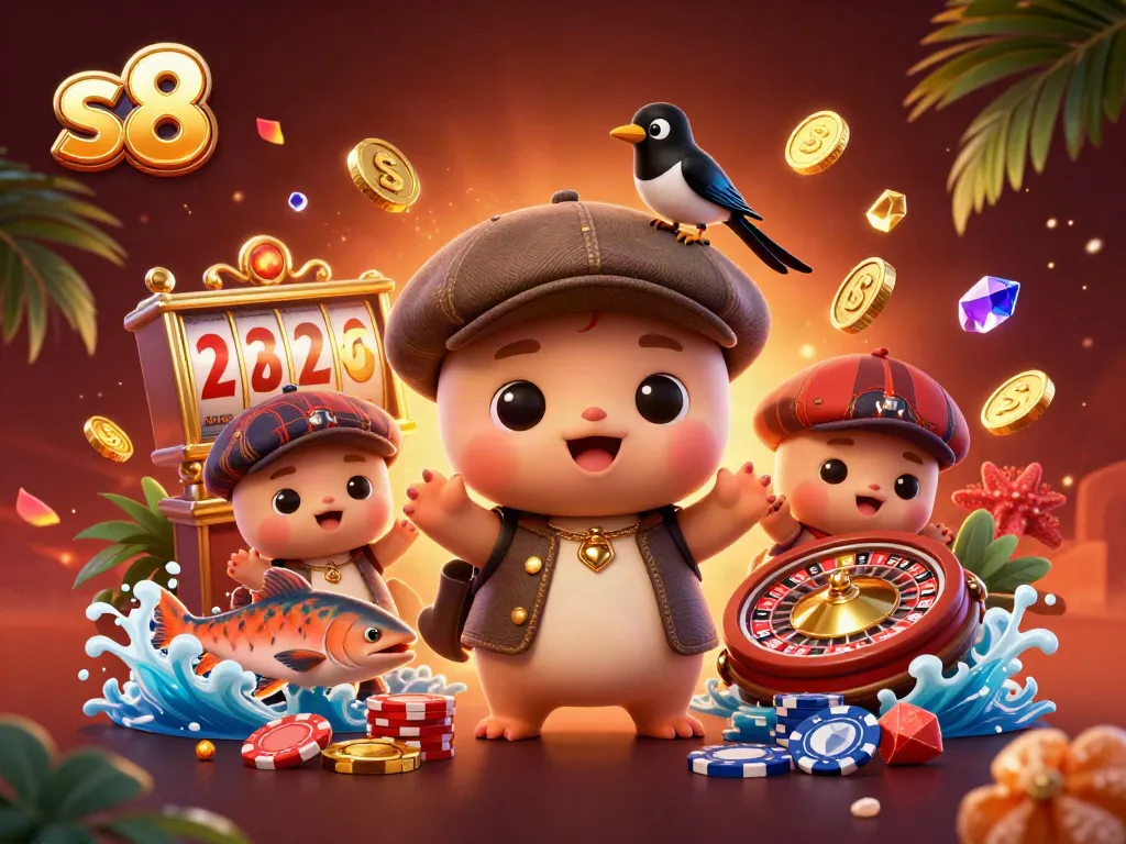 Spin the reels at S8 as you enjoy a vibrant 3D gaming experience featuring exciting characters.