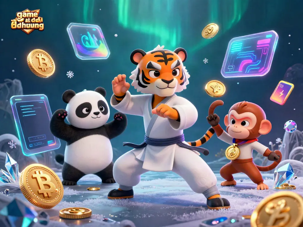 Engage in game bai doi thuong with cartoon characters in a vibrant casino scene showcasing 3D elements and designs.