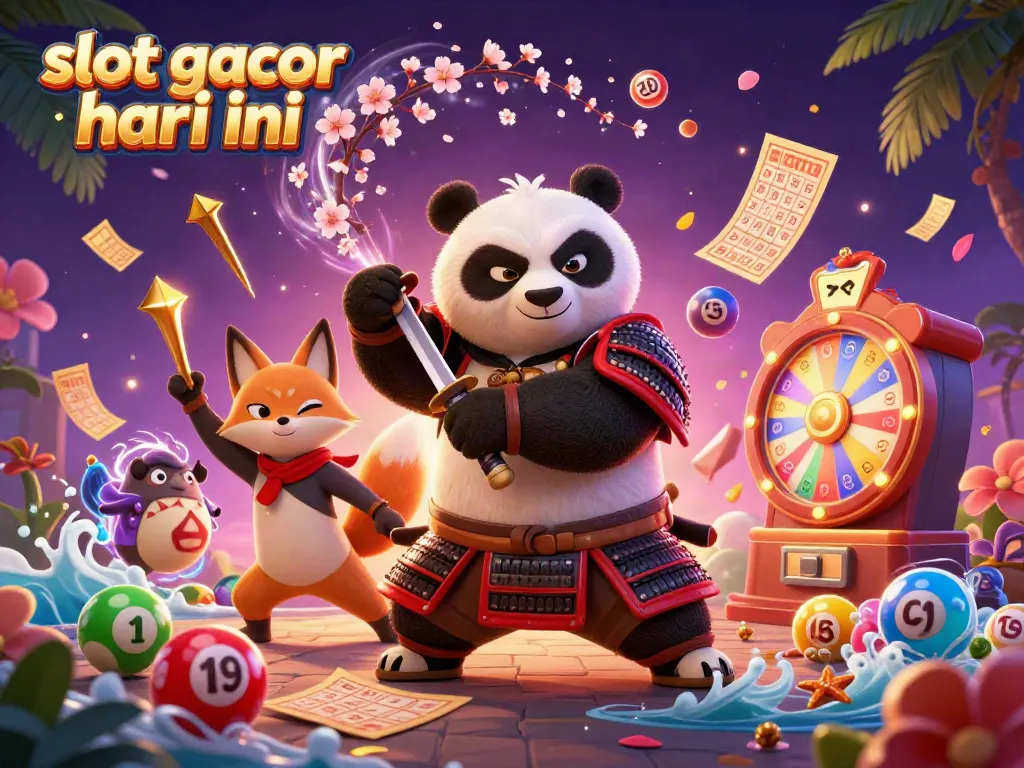 Experience thrilling gameplay with slot gacor hari ini in this action-packed 3D illustration featuring vibrant casino elements.