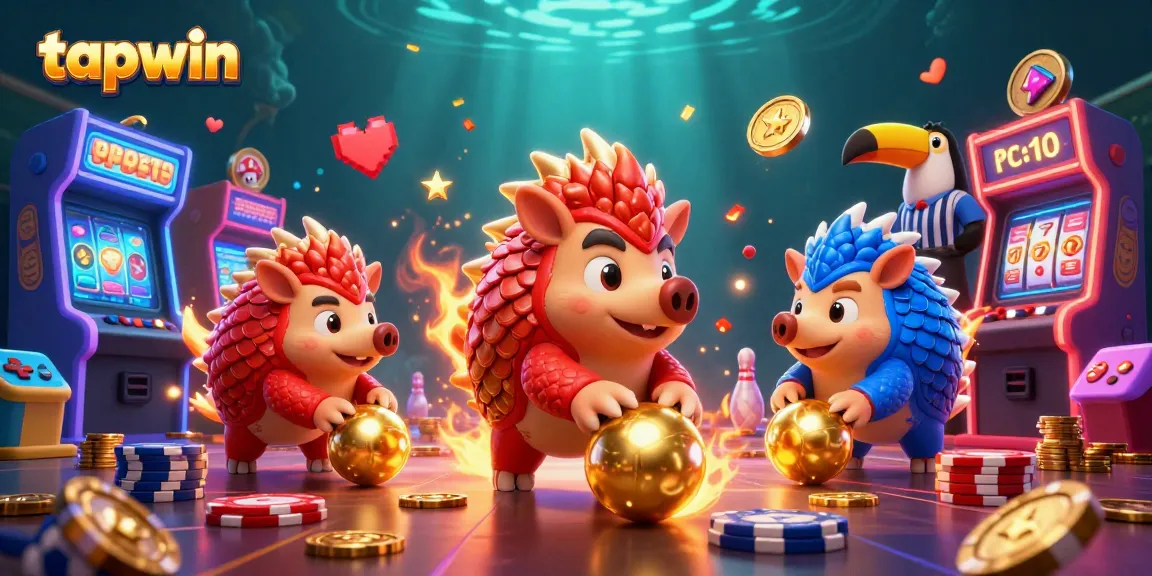 Engage with tapwin's thrilling online gaming experience featuring dynamic pangolins in a casino battle.