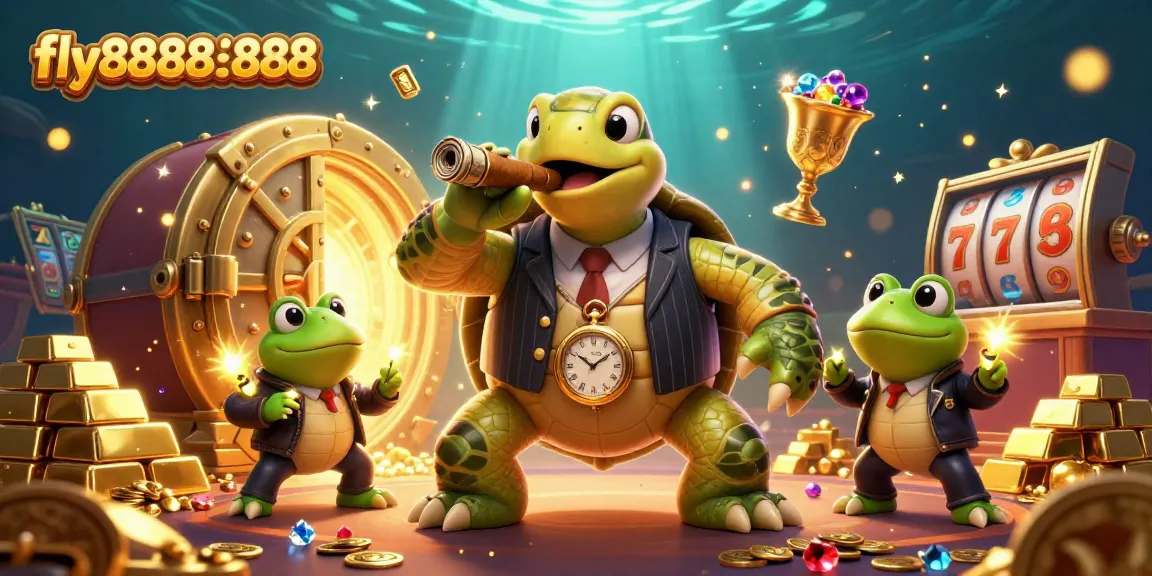 Experience winning strategies with fly88888888 in this vibrant casino illustration showcasing immersive gaming elements.