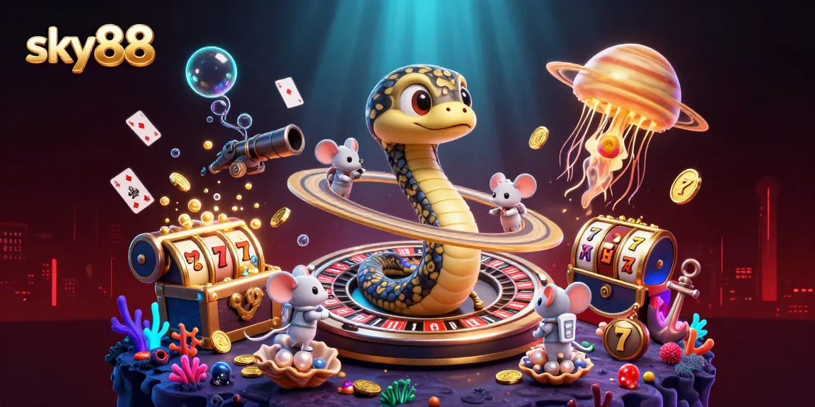 Experience thrills at sky88 with a cosmic roulette, as astronauts bet amidst a vibrant casino universe.