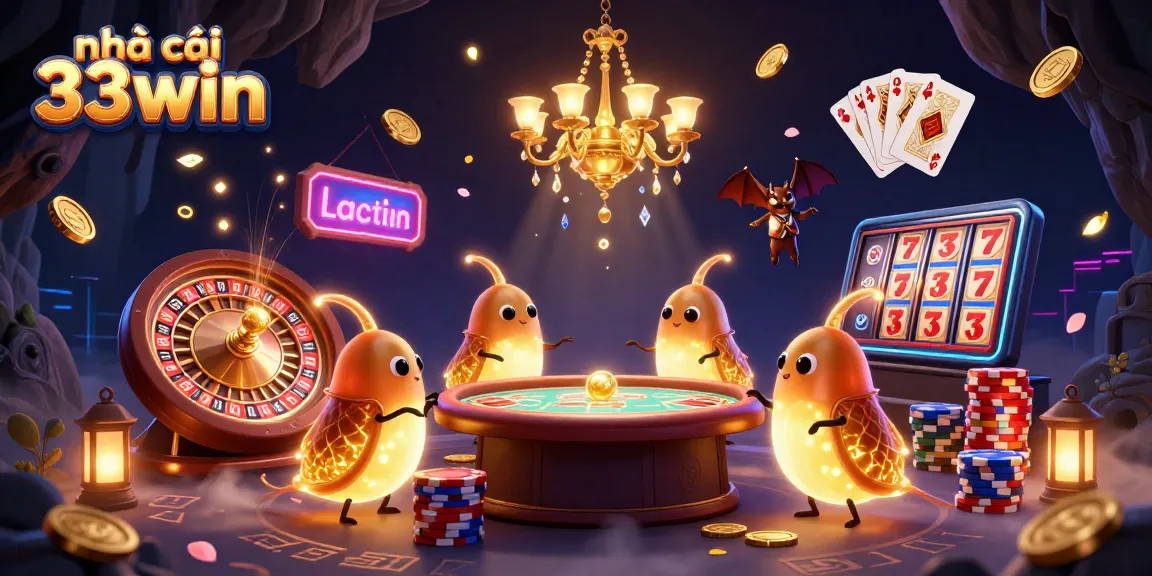 Experience thrilling gameplay at nhà cái 33win in this vibrant 3D casino scene.