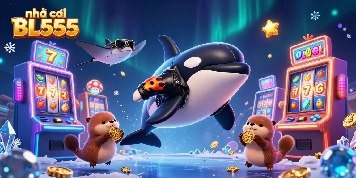 Engage with the thrilling world of nhà cái BL555 featuring vibrant characters engaging in casino fun.